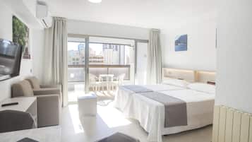 1 chambre, coffres-forts dans les chambres, lit parapluie, draps fournis