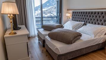 Familiesuite - 1 soveværelse | 1 soveværelse, premium-sengetøj, dundyner, minibar