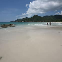 On the beach, beach umbrellas, beach towels