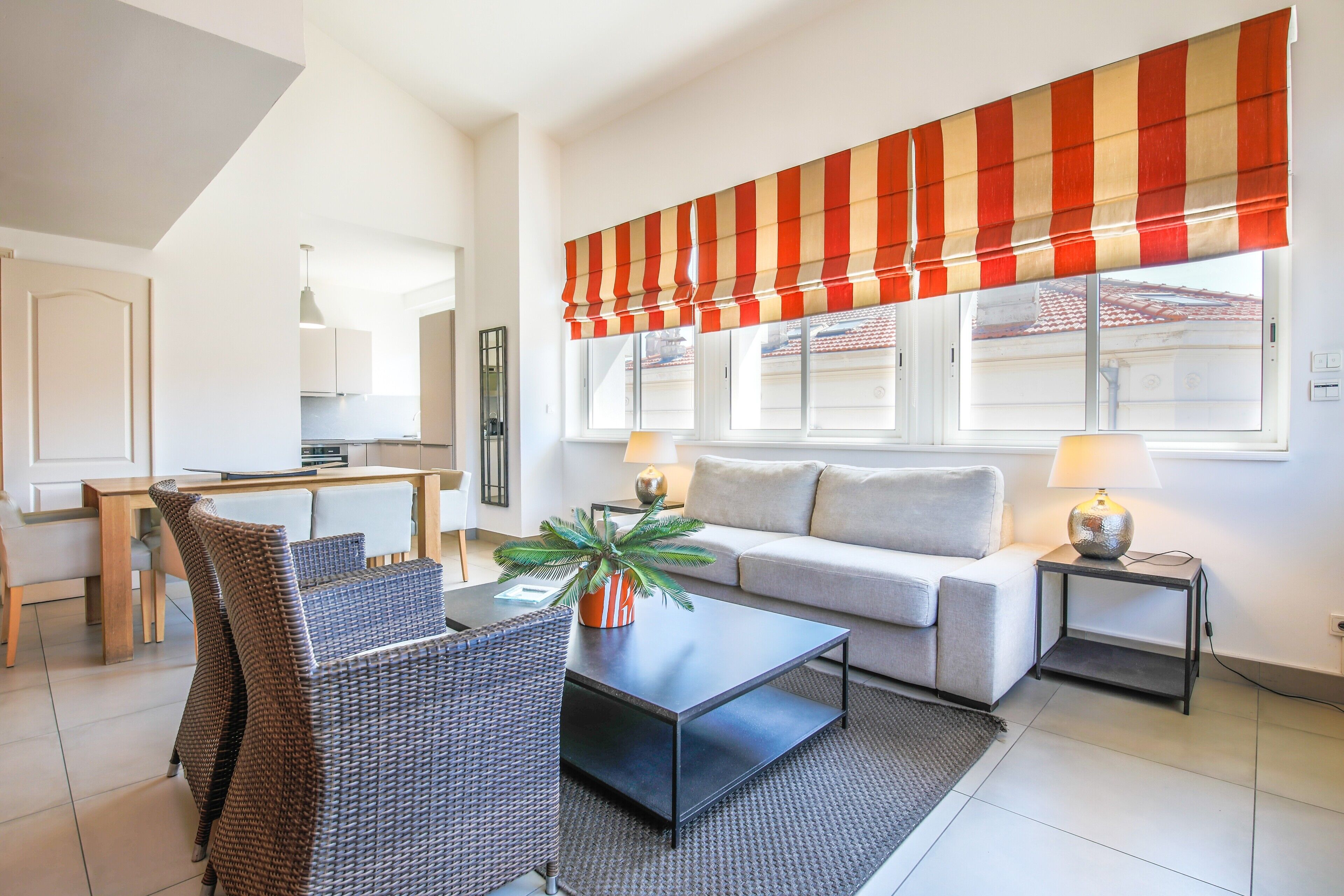 Premium Apartment, 2 Bedrooms (duplex 95m2) | Living area | 32-cm flat-screen TV with satellite channels, TV, DVD player