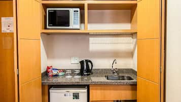 Microwave, dining tables