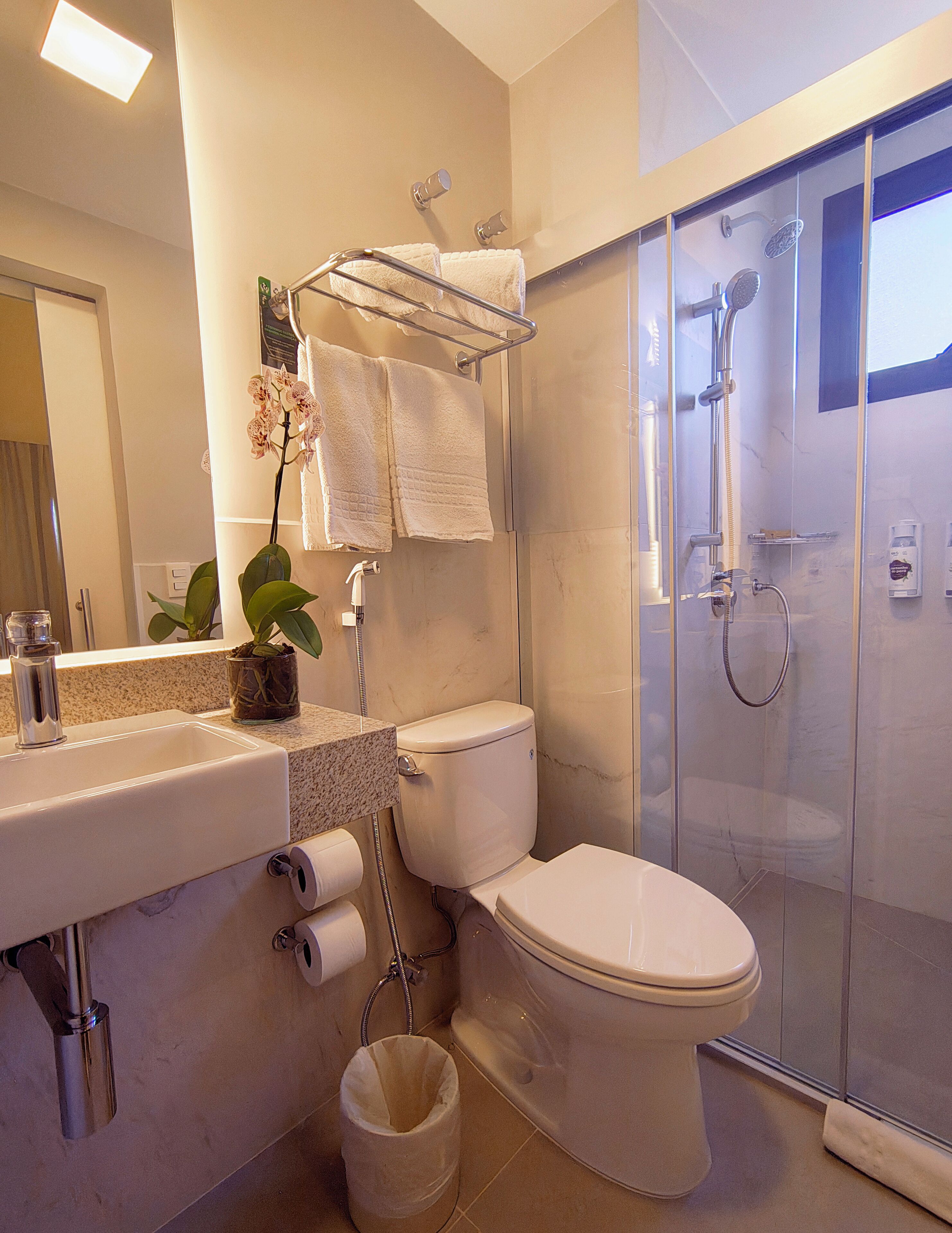 standard studio, 1 double bed with sofa bed | bathroom | shower, rainfall showerhead, free toiletries, hair dryer