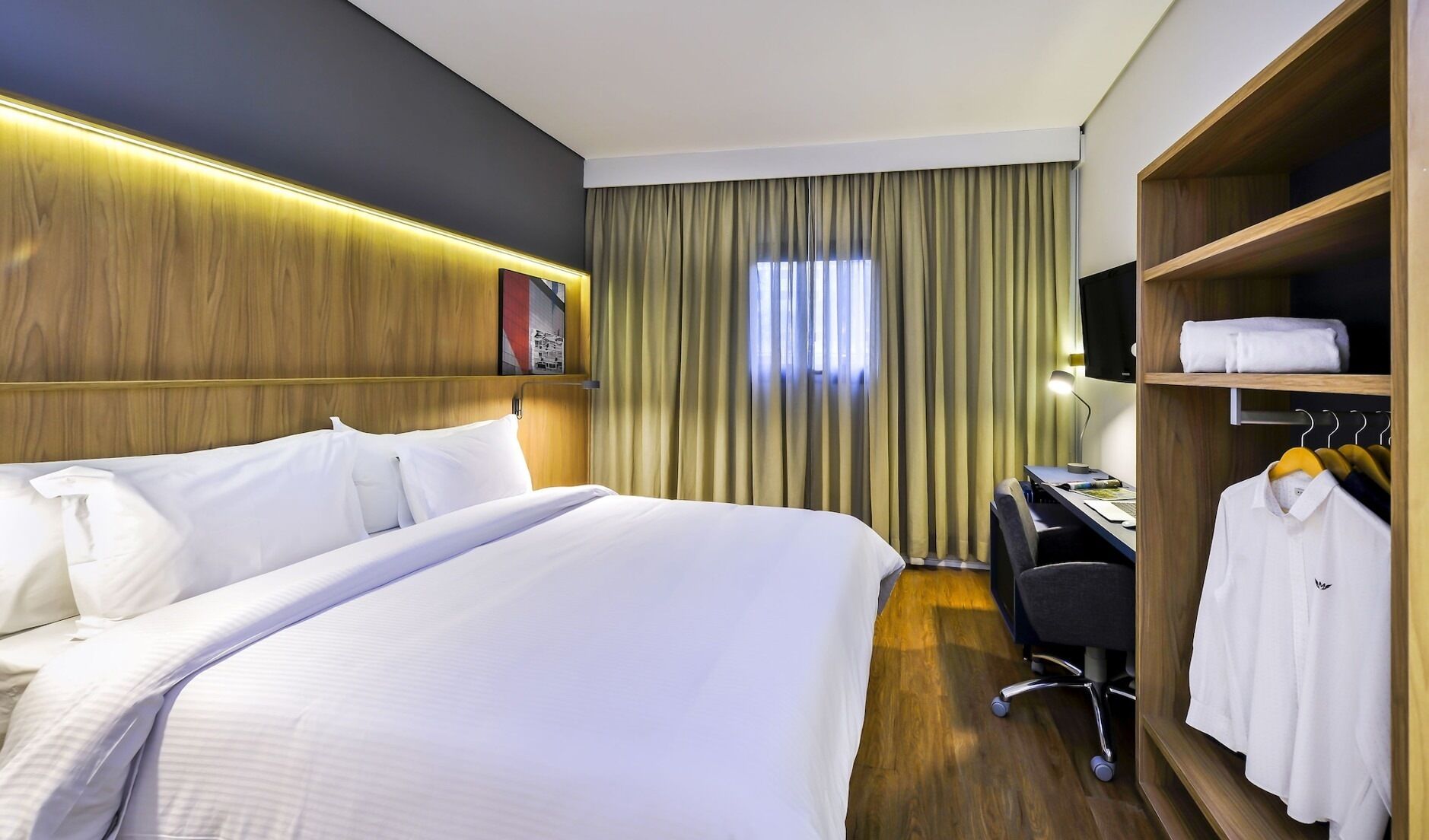 Minibar, in-room safe, desk, blackout curtains