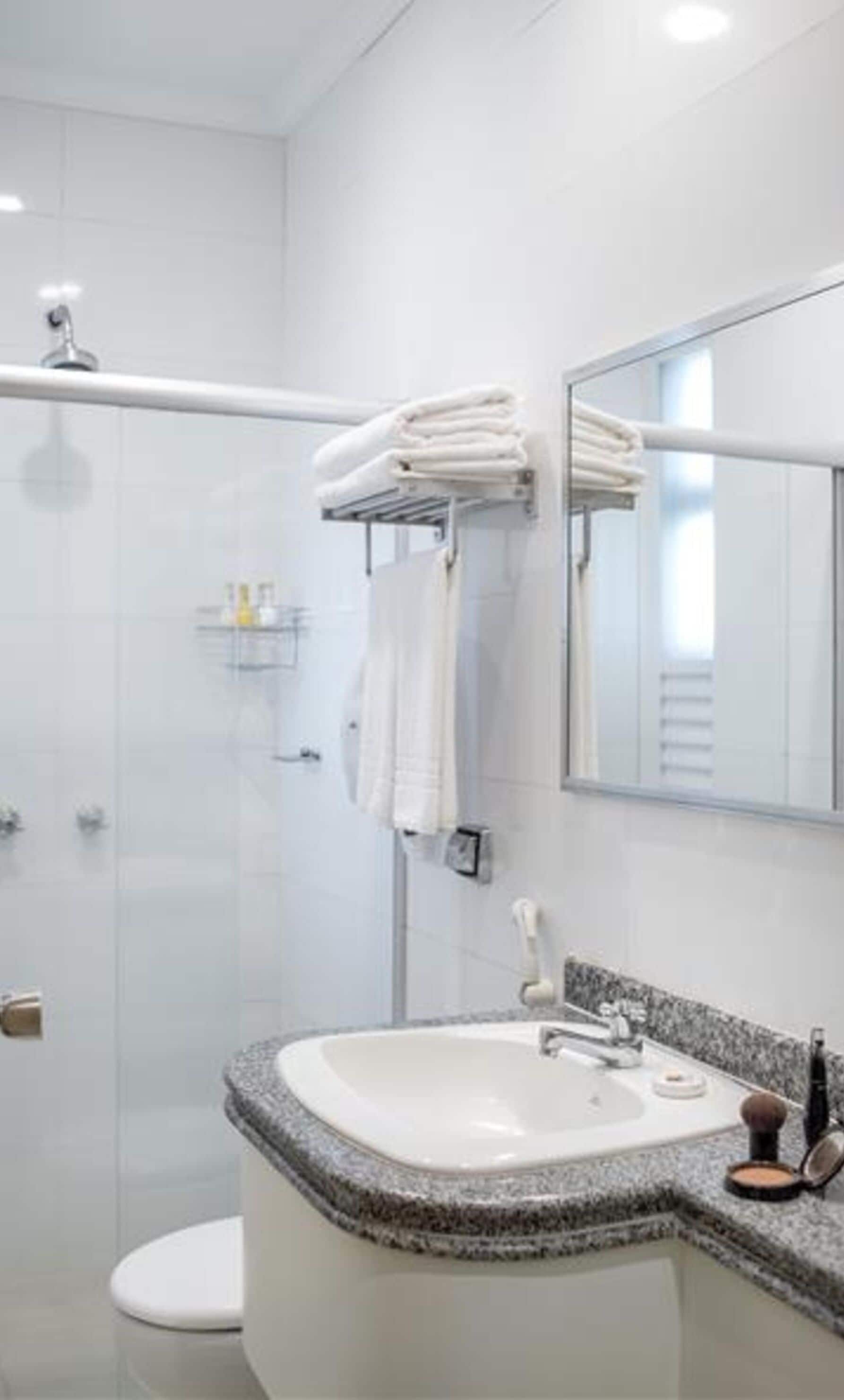 free toiletries, hair dryer, towels