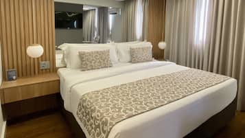 Cobertura Exclusive | 1 quarto, frigobar, cofres nos quartos, escrivaninha