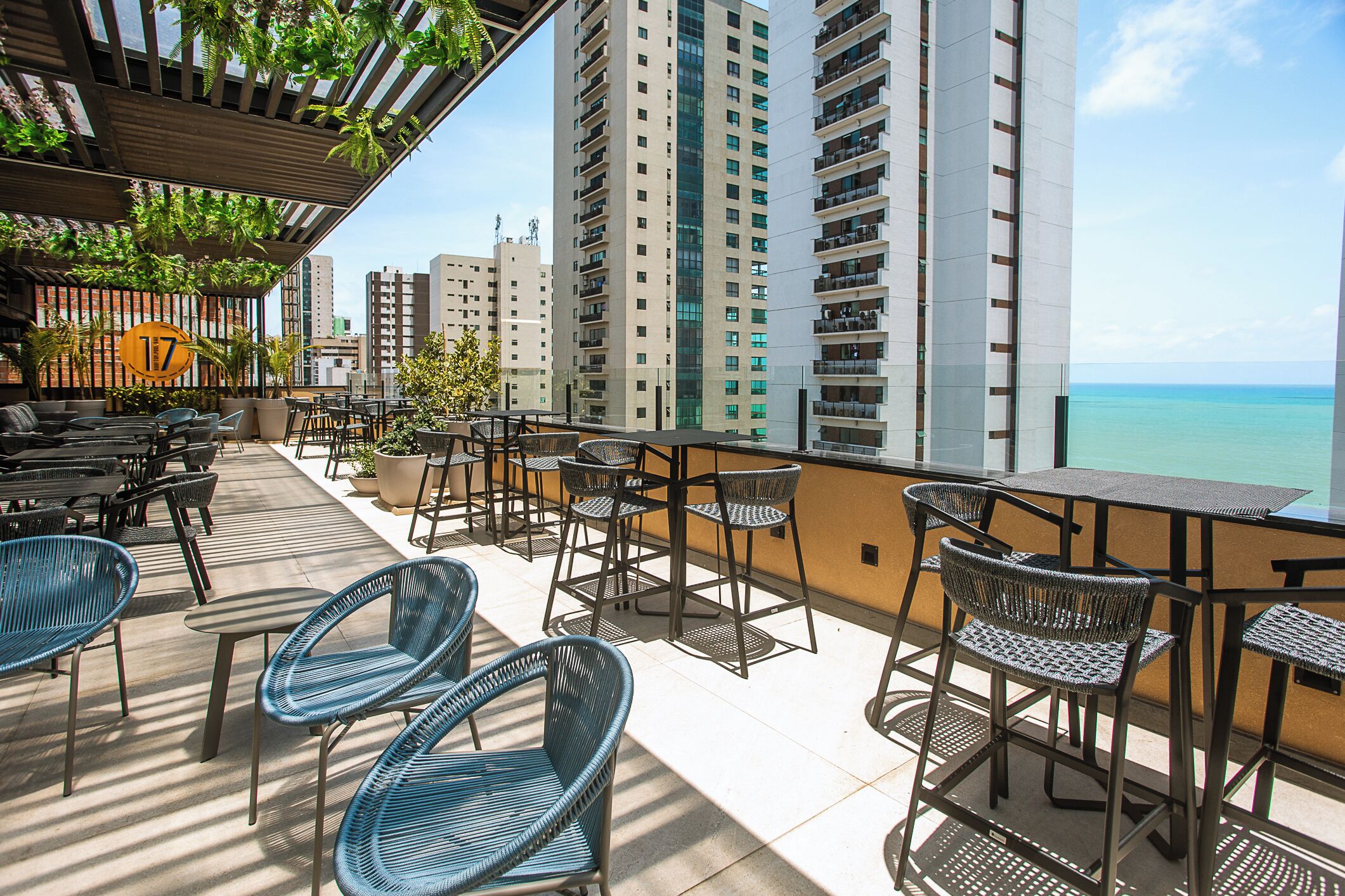 breakfast, lunch, dinner served; sea views