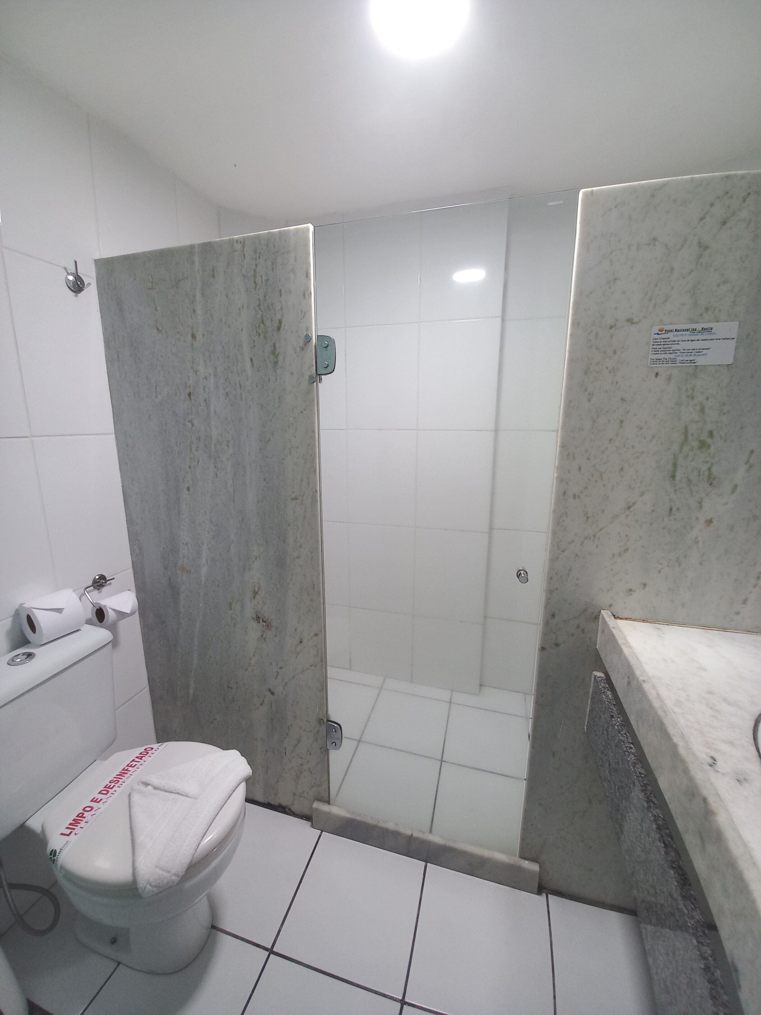 shower, free toiletries, towels