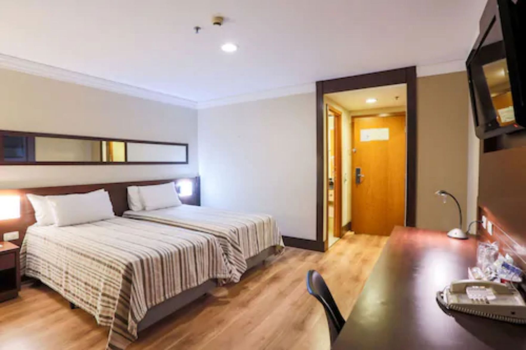 Minibar, in-room safe, desk, laptop workspace