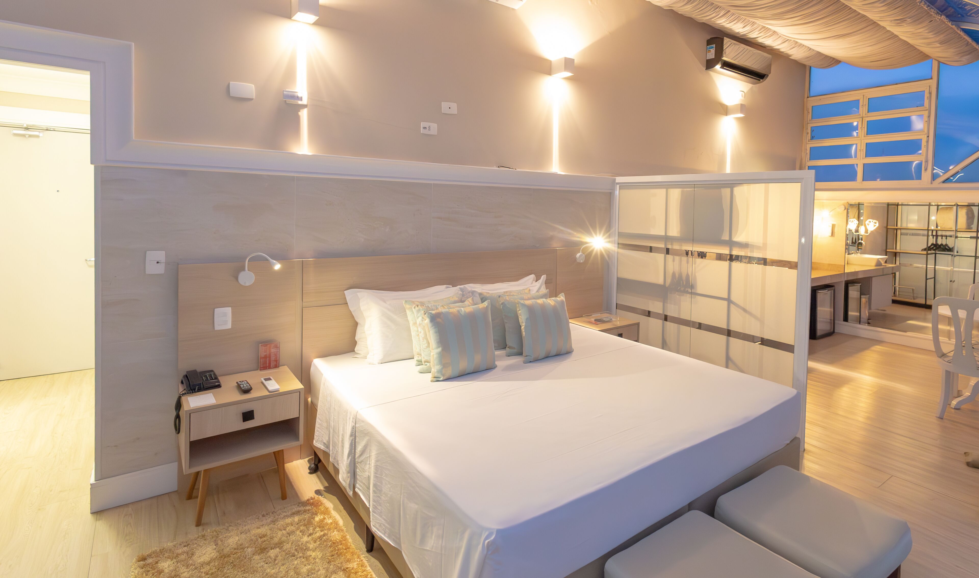 romantic double room | premium bedding, minibar, in-room safe, desk