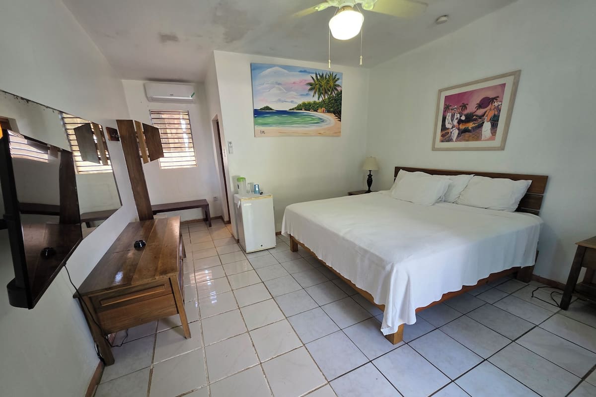 Kamar Deluks, pemandangan laut | 1 kamar tidur, seprai premium, tempat tidur Tempur-Pendic, dan brankas
