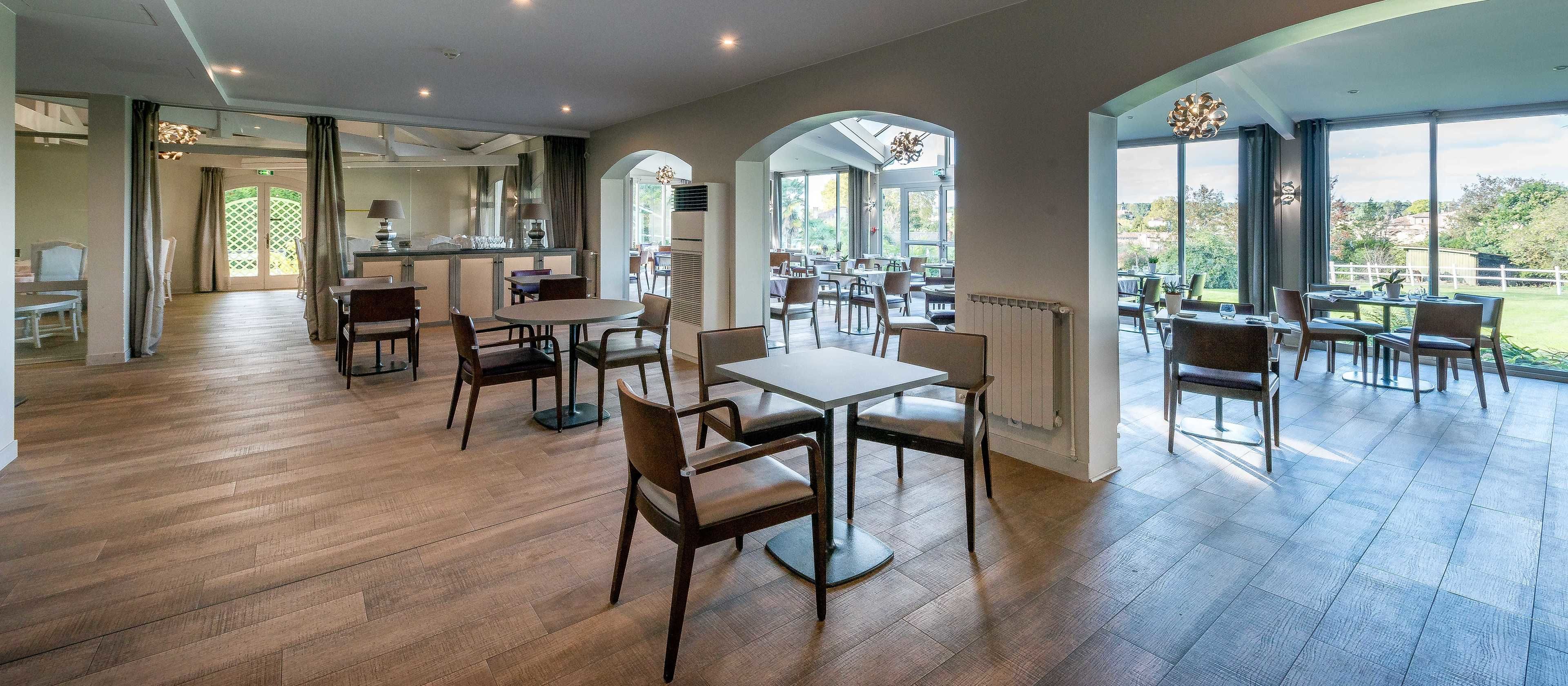 french cuisine, garden views