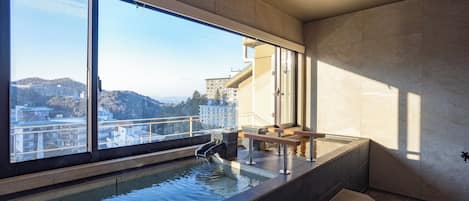 Premium Suite, Private Bathroom, Mountain View | Bathroom | Designer toiletries, hair dryer, bathrobes, slippers