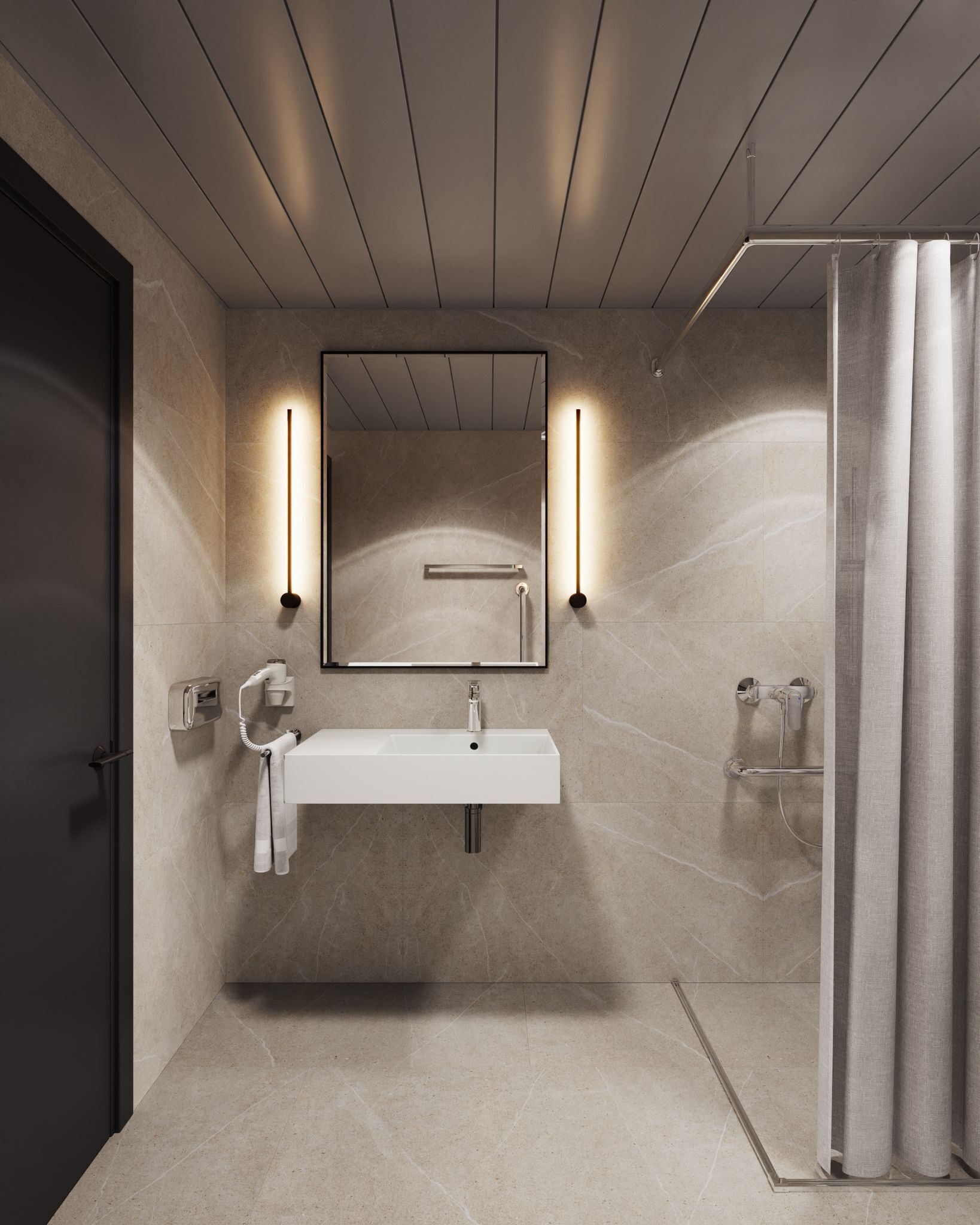 Classic Room, 1 King Bed | Bathroom | Hair dryer, towels, soap, shampoo