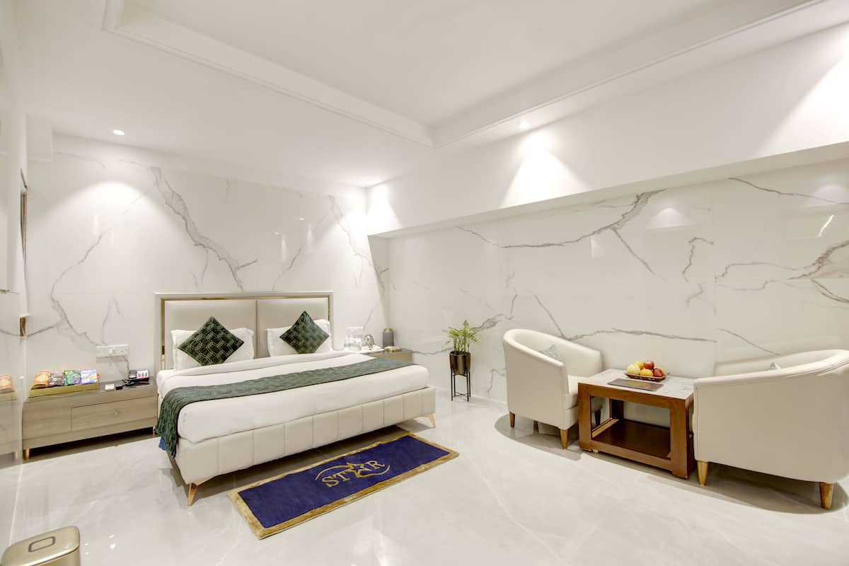Habitación Deluxe, 1 cama matrimonial, para no fumadores | Cunas, camas extra y wifi gratis