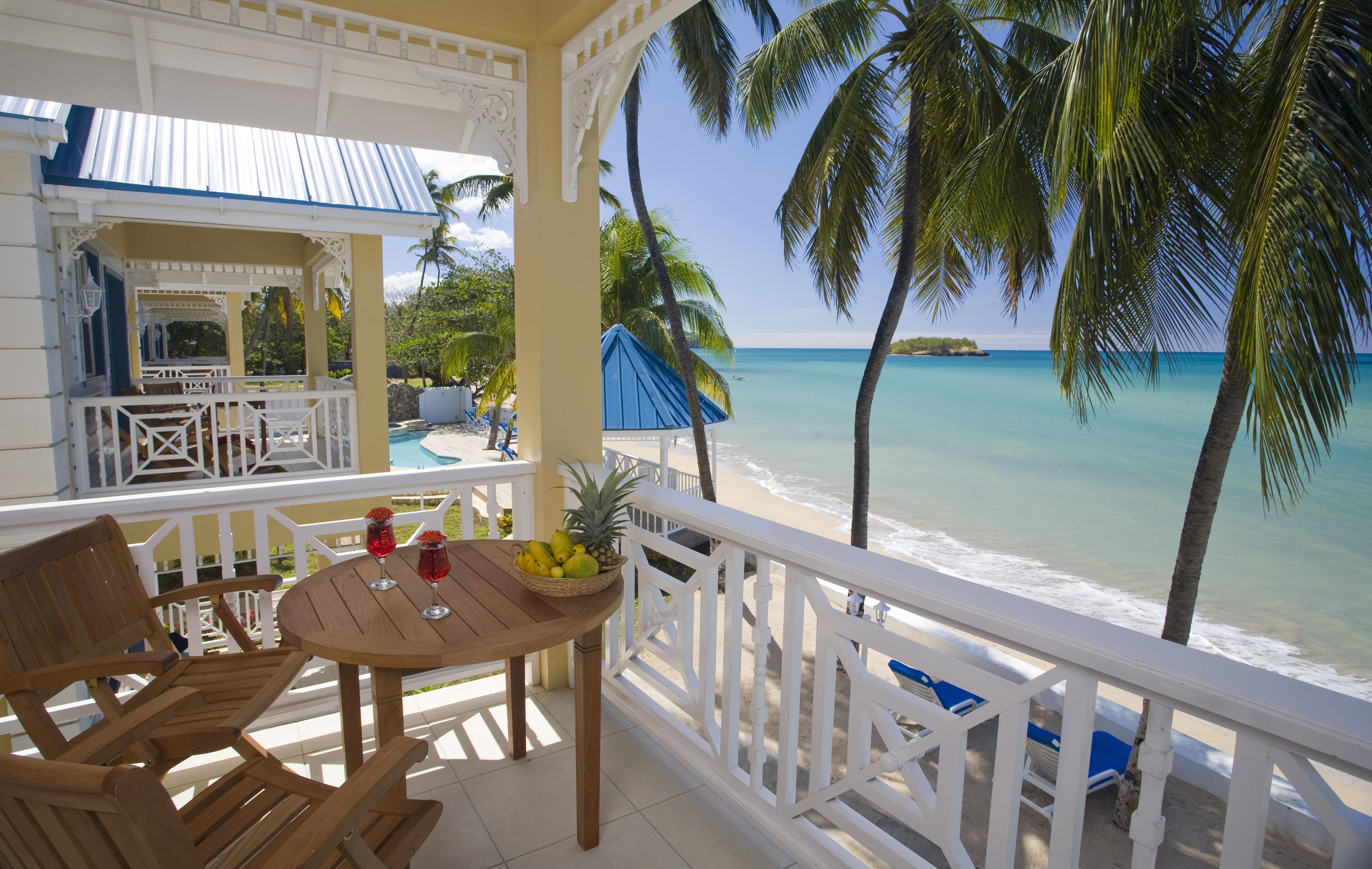 Deluxe-svíta - 1 svefnherbergi - nuddbaðker - sjávarsýn | Útsýni af svölum