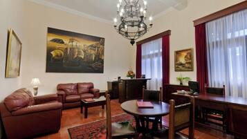 Senior Suite, 1 King Bed | Premium bedding, down comforters, minibar, in-room safe