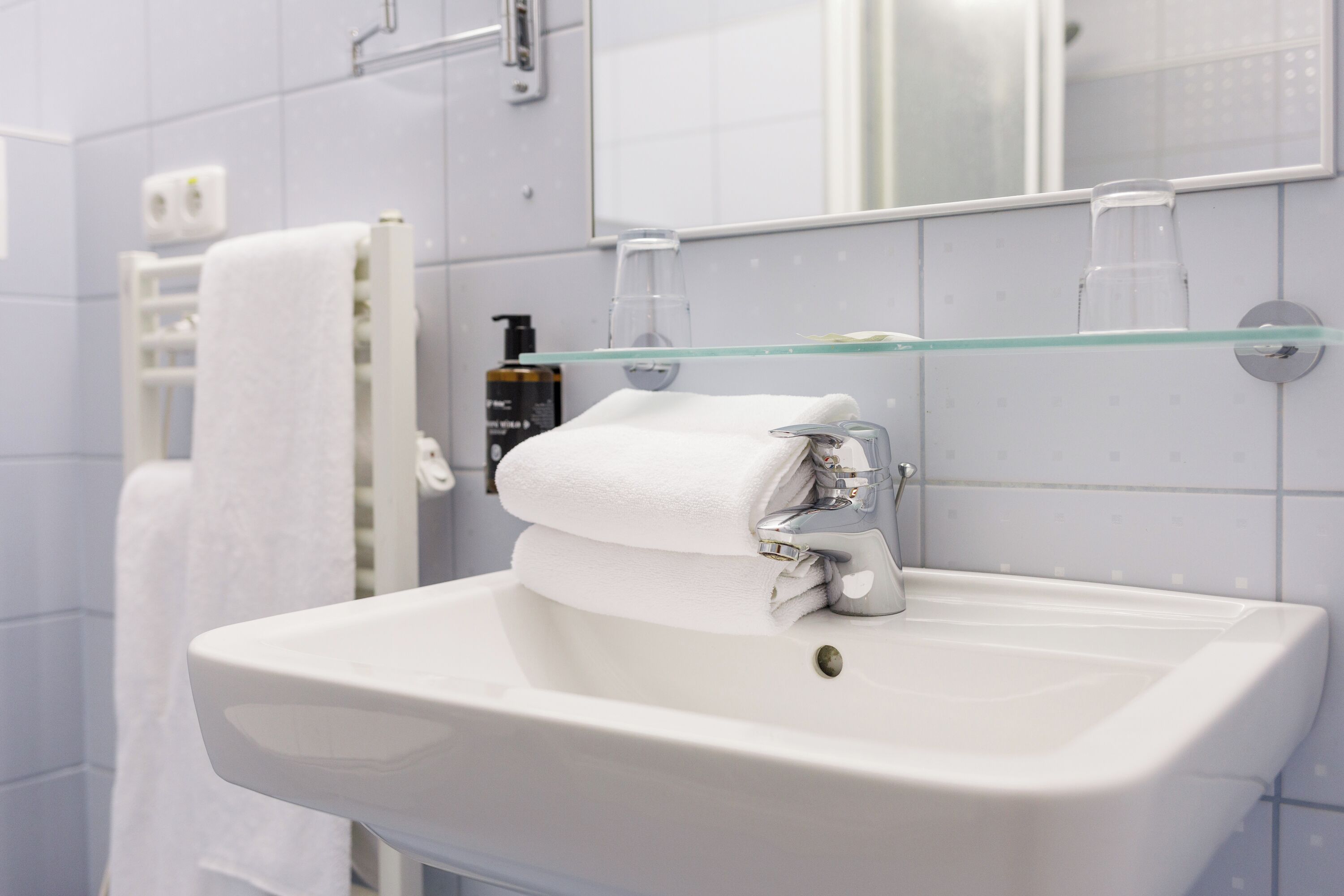 standard double or twin room | bathroom | free toiletries, hair dryer, towels, soap
