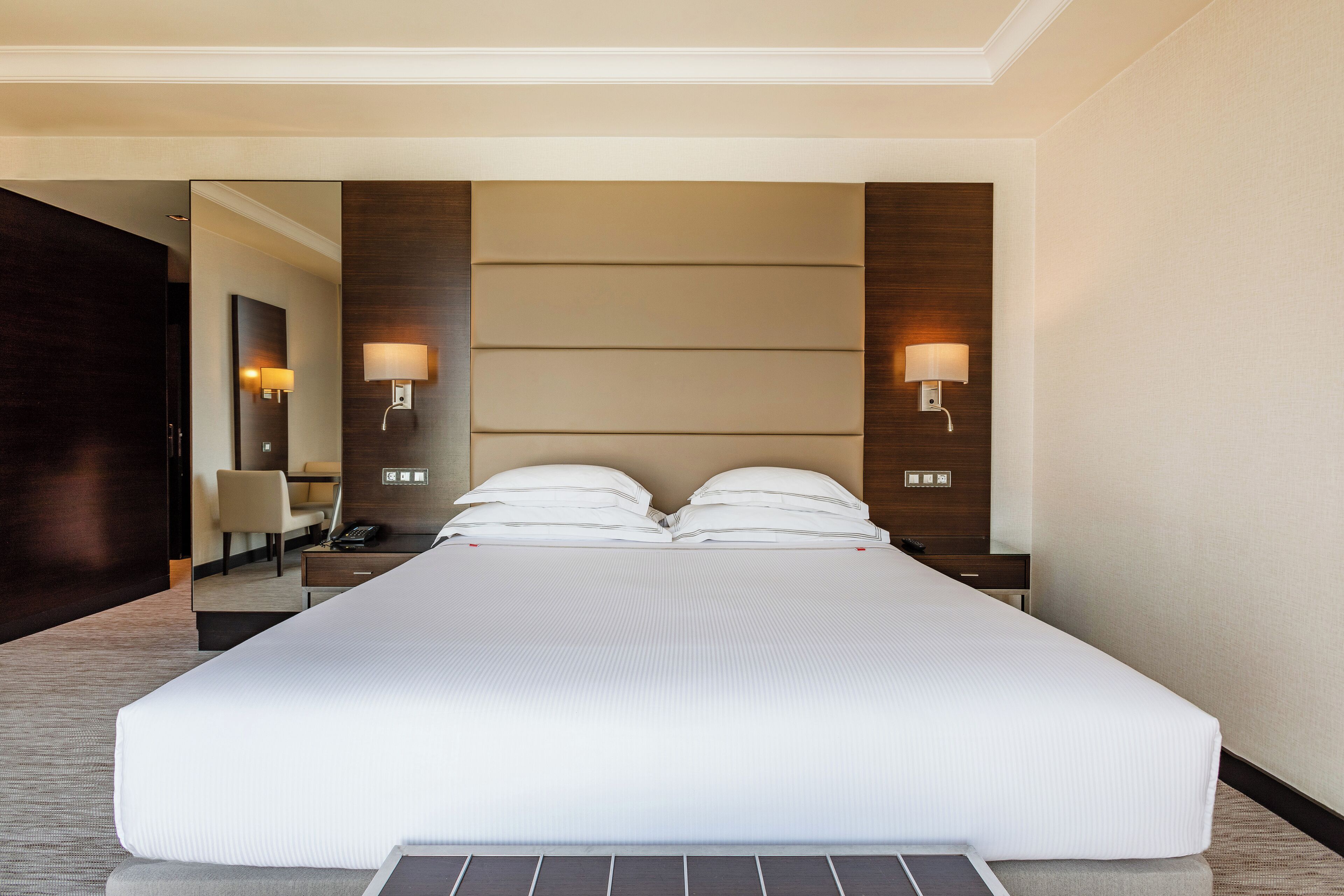 Premium bedding, memory-foam beds, minibar, in-room safe