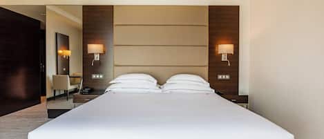 Premium bedding, memory foam beds, minibar, in-room safe
