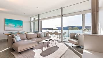 2 Bedroom Garden View Villa | Living area | 55-cm Smart TV with satellite channels, TV, DVD player