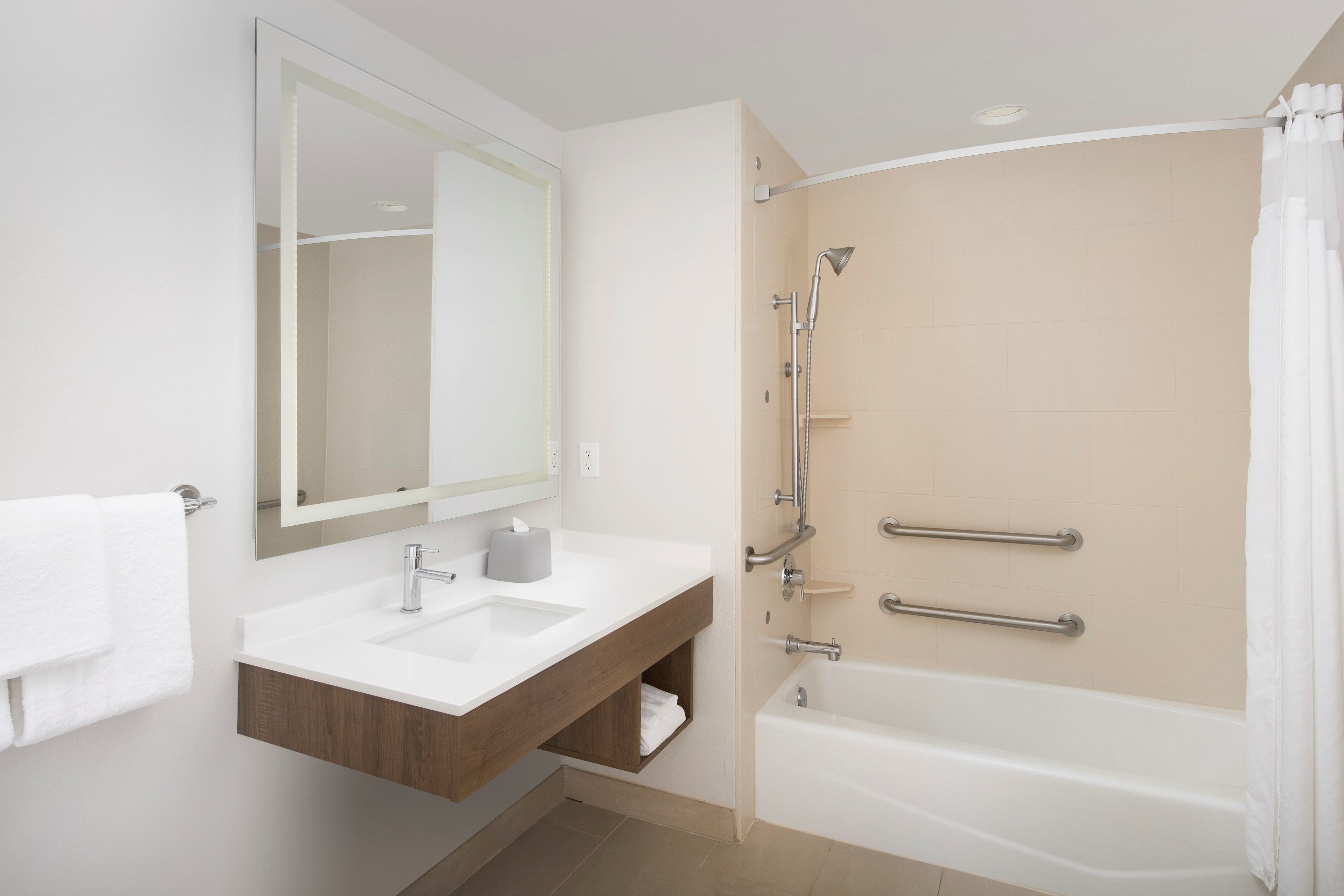 standard room, 2 queen beds, accessible (accessible tub) | bathroom | free toiletries, hair dryer, towels, soap