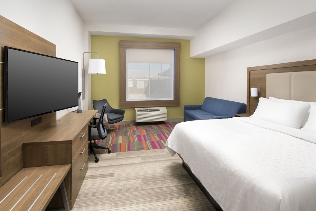 In-room safe, desk, laptop workspace, blackout curtains