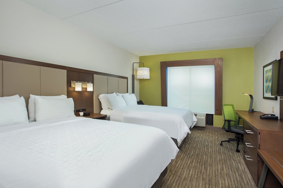 Standard Room, 2 Queen Beds | In-room safe, desk, laptop workspace, iron/ironing board