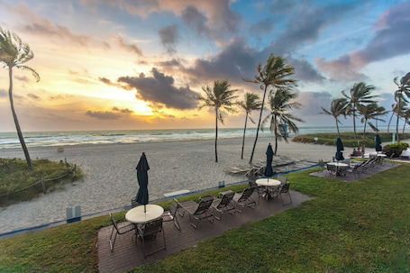 On the beach. Enchanted Isle Resort