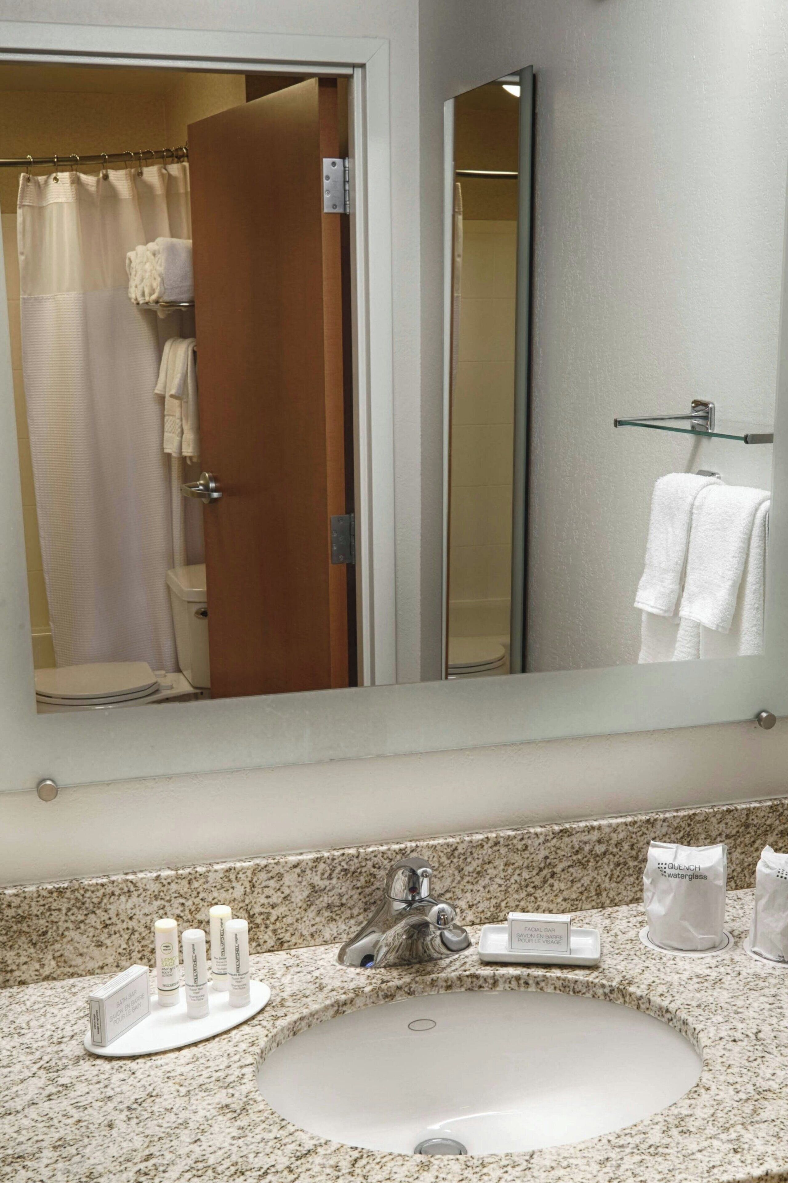 free toiletries, hair dryer, towels, soap