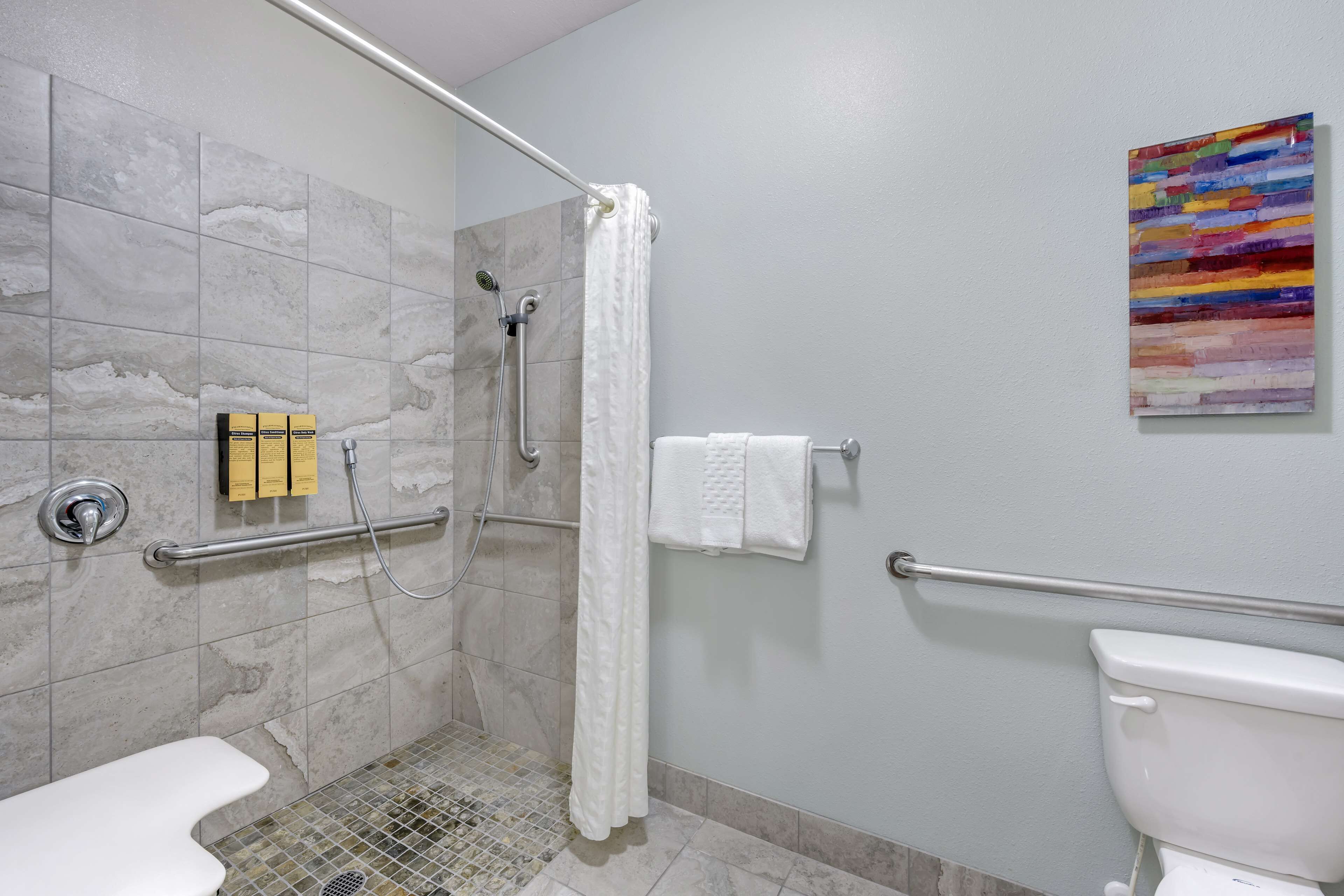 free toiletries, hair dryer, towels, soap