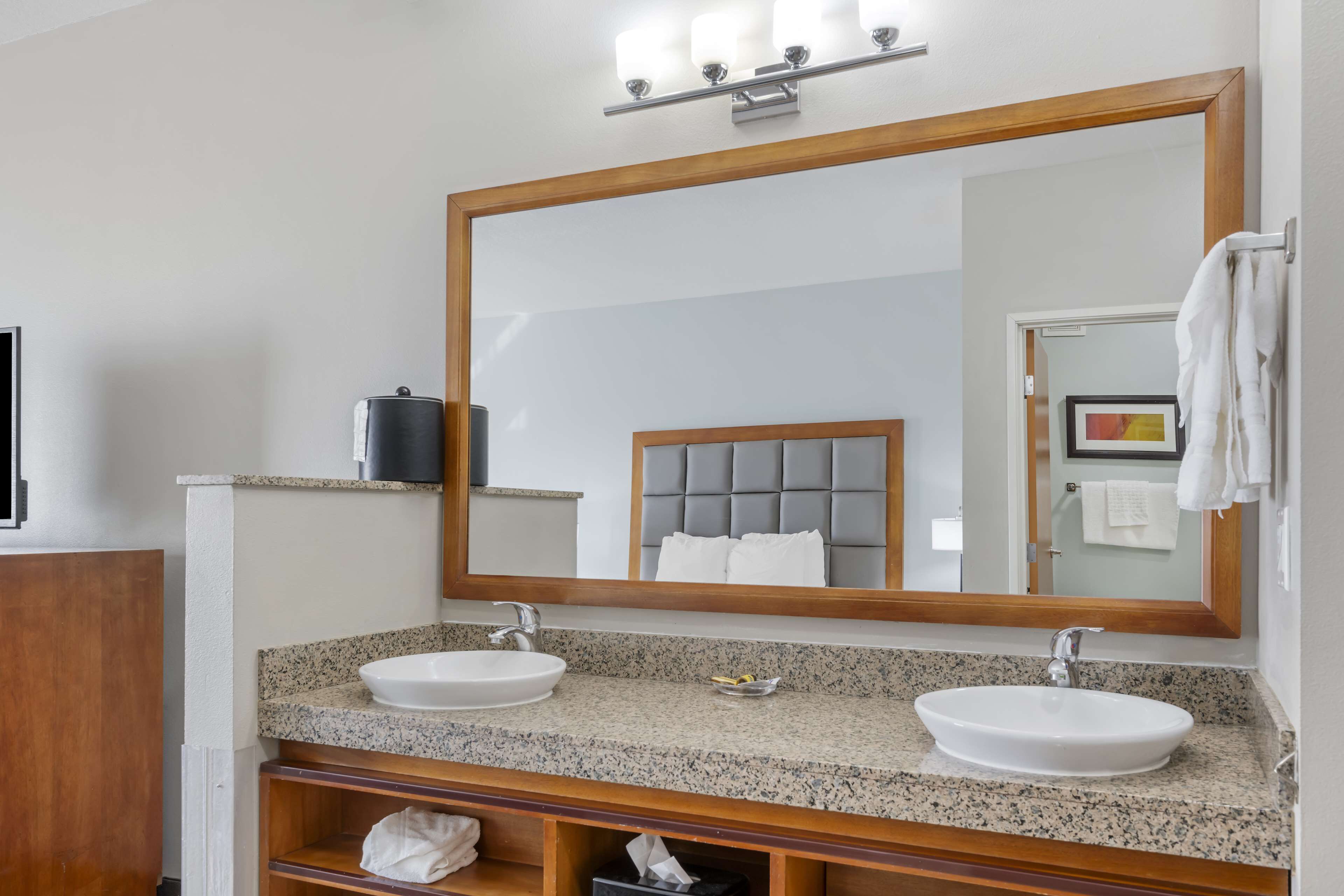 standard room, multiple beds, non smoking, refrigerator & microwave | bathroom | free toiletries, hair dryer, towels, soap