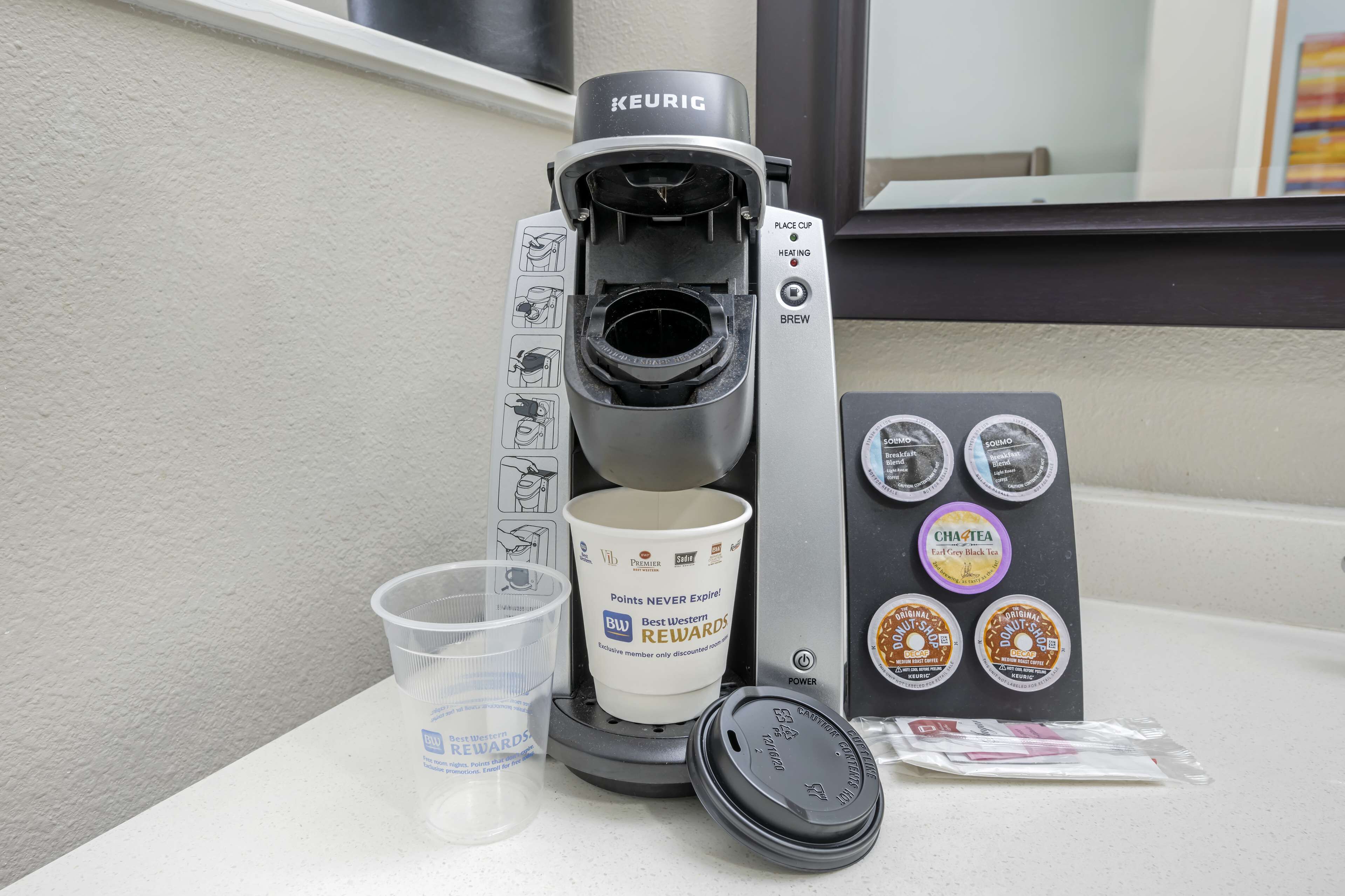 desk, laptop workspace, iron/ironing board, free wifi