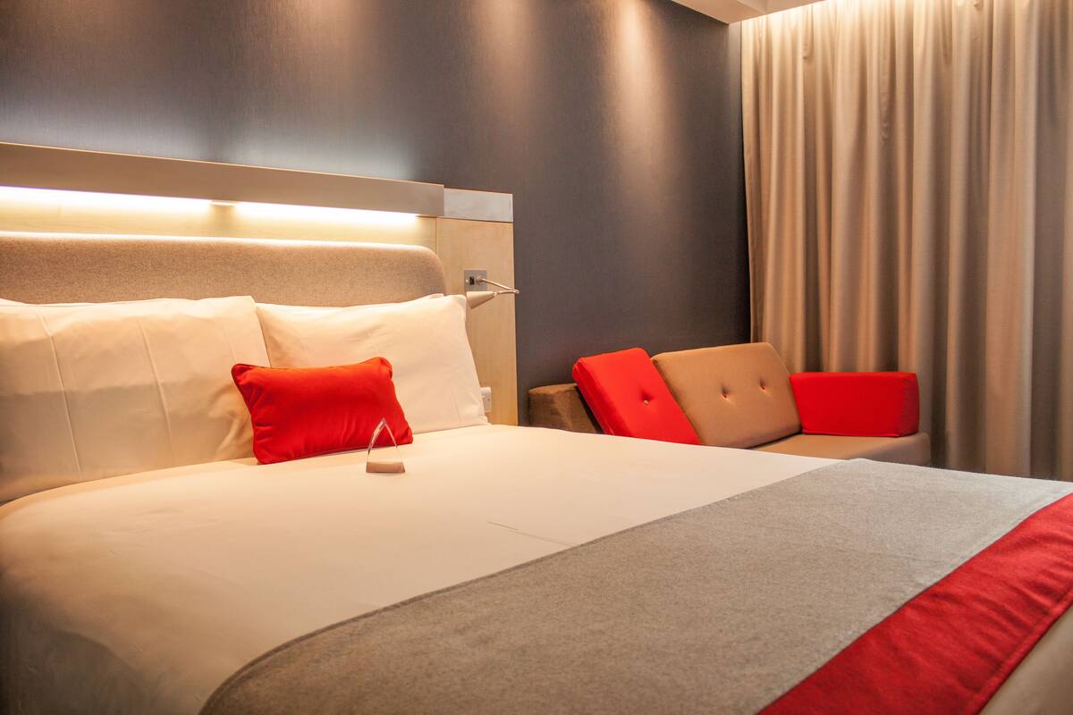 In-room safe, desk, iron/ironing board, WiFi (free)