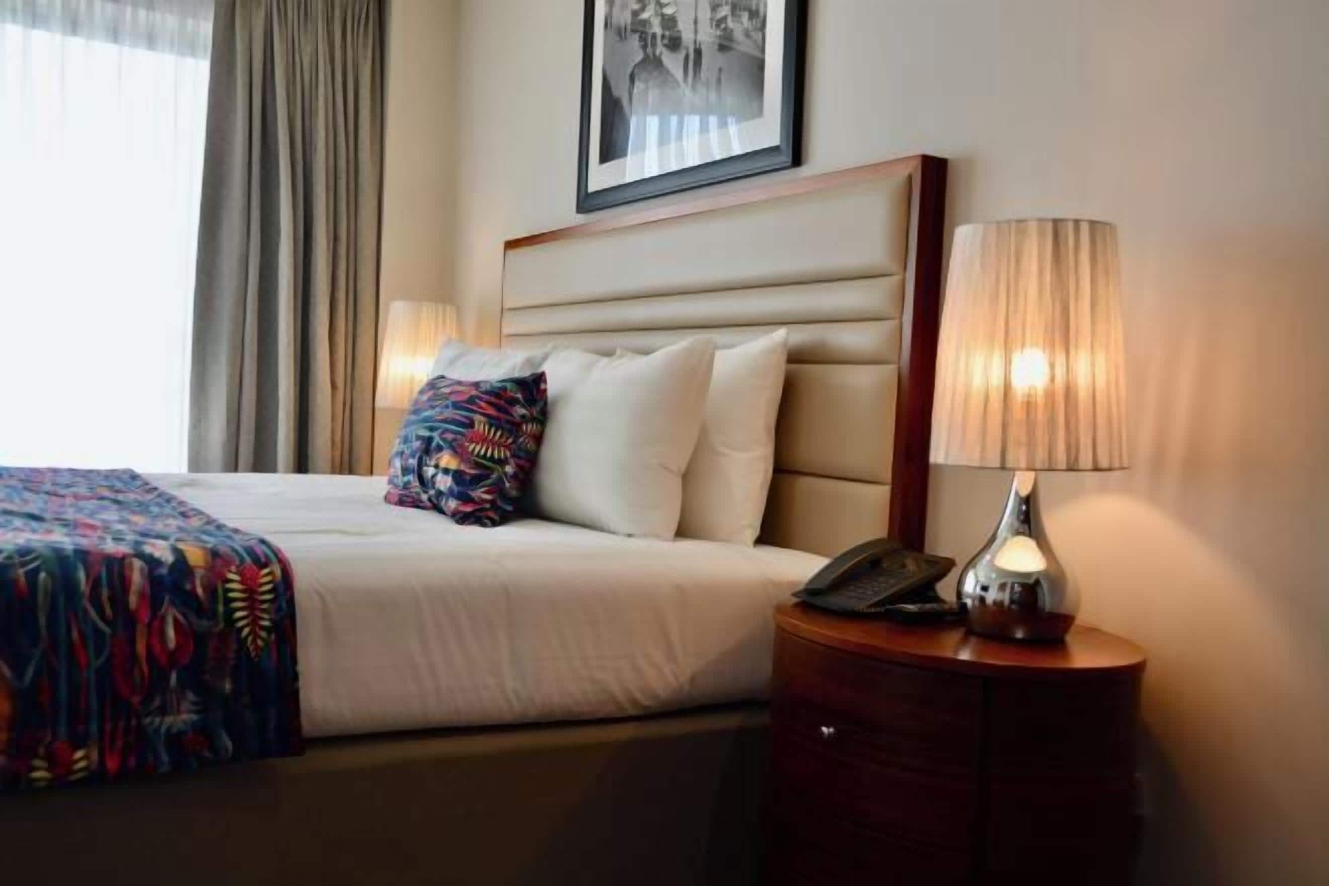 Hypo-allergenic bedding, in-room safe, desk, laptop workspace