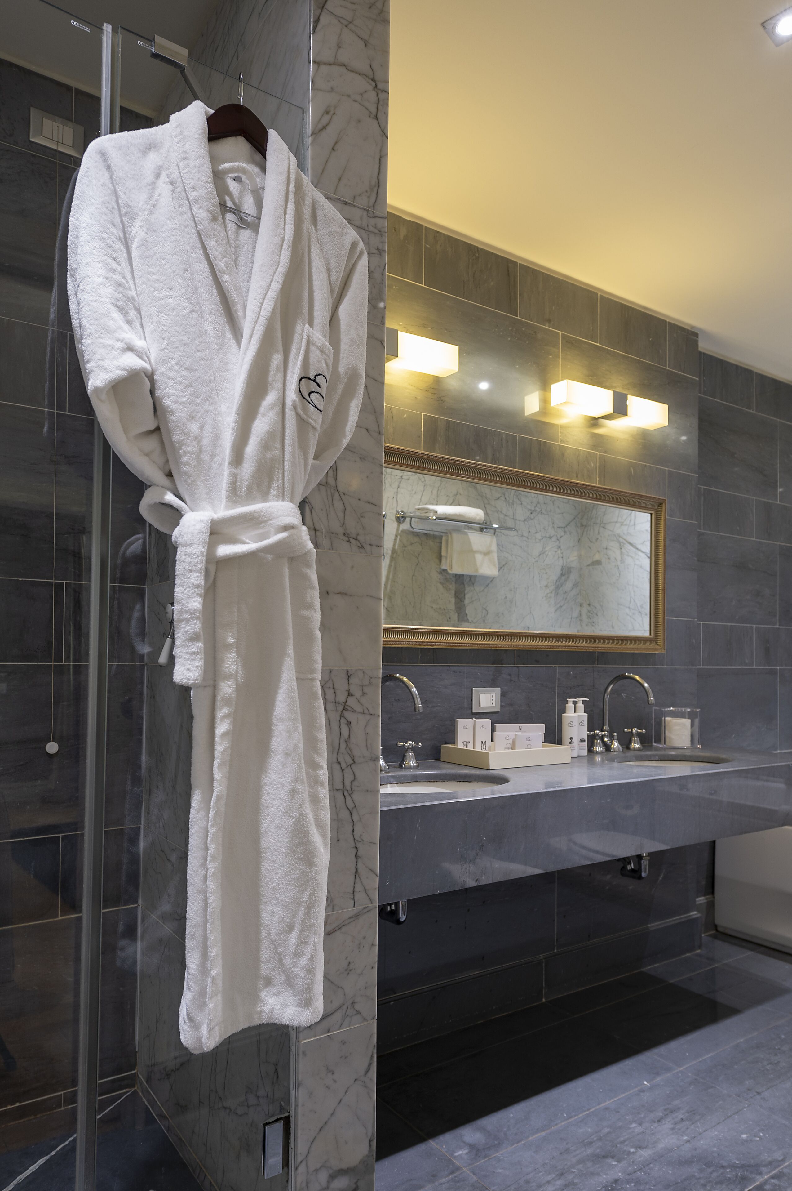 free toiletries, hair dryer, bidet, towels