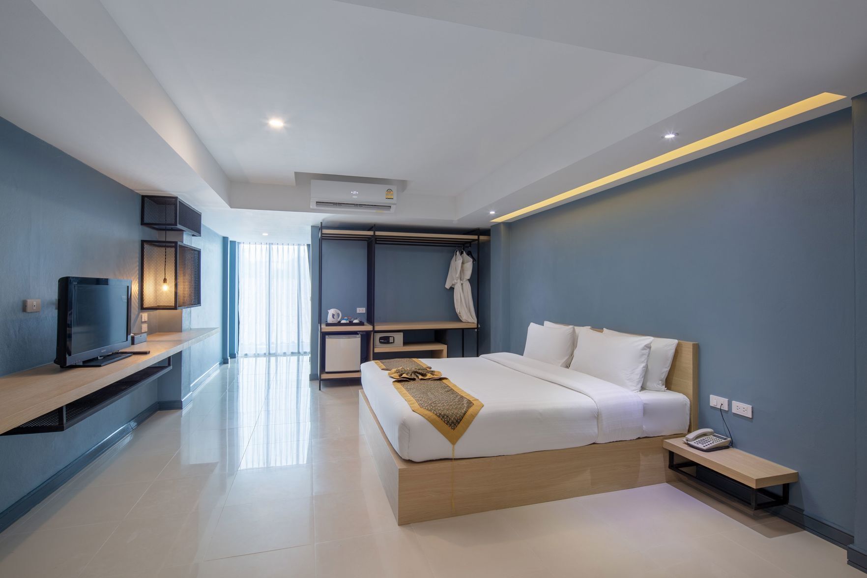 Ropa de cama de alta calidad, colchones Select Comfort, minibar