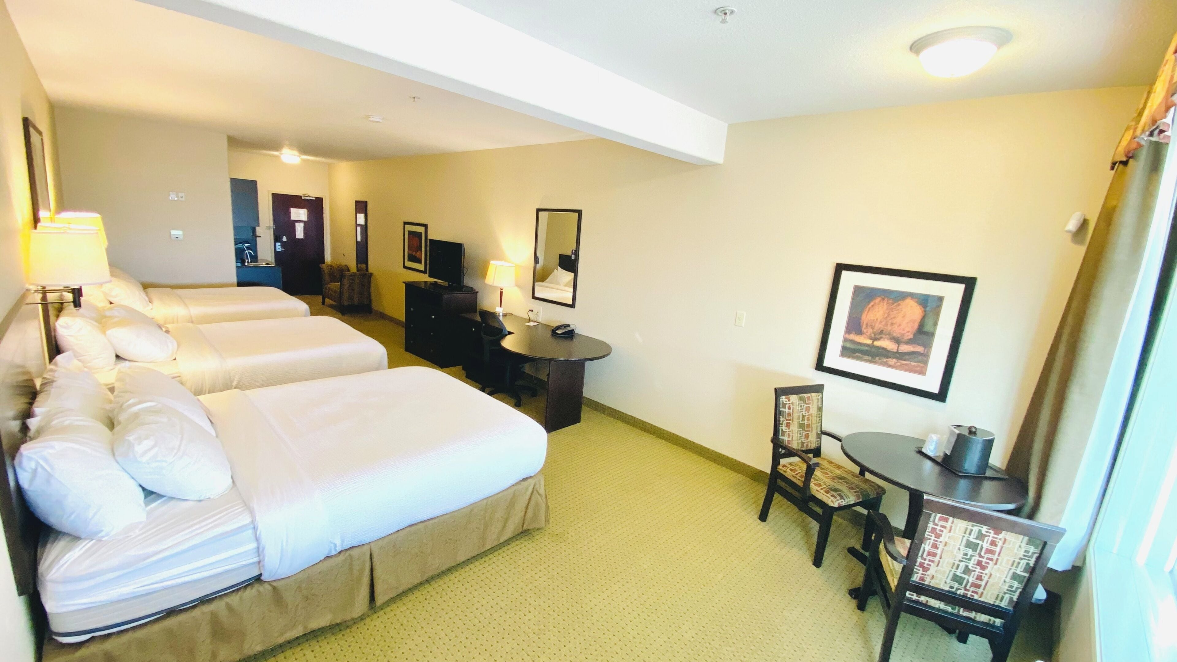 room, multiple beds, non smoking | premium bedding, desk, blackout curtains, iron/ironing board