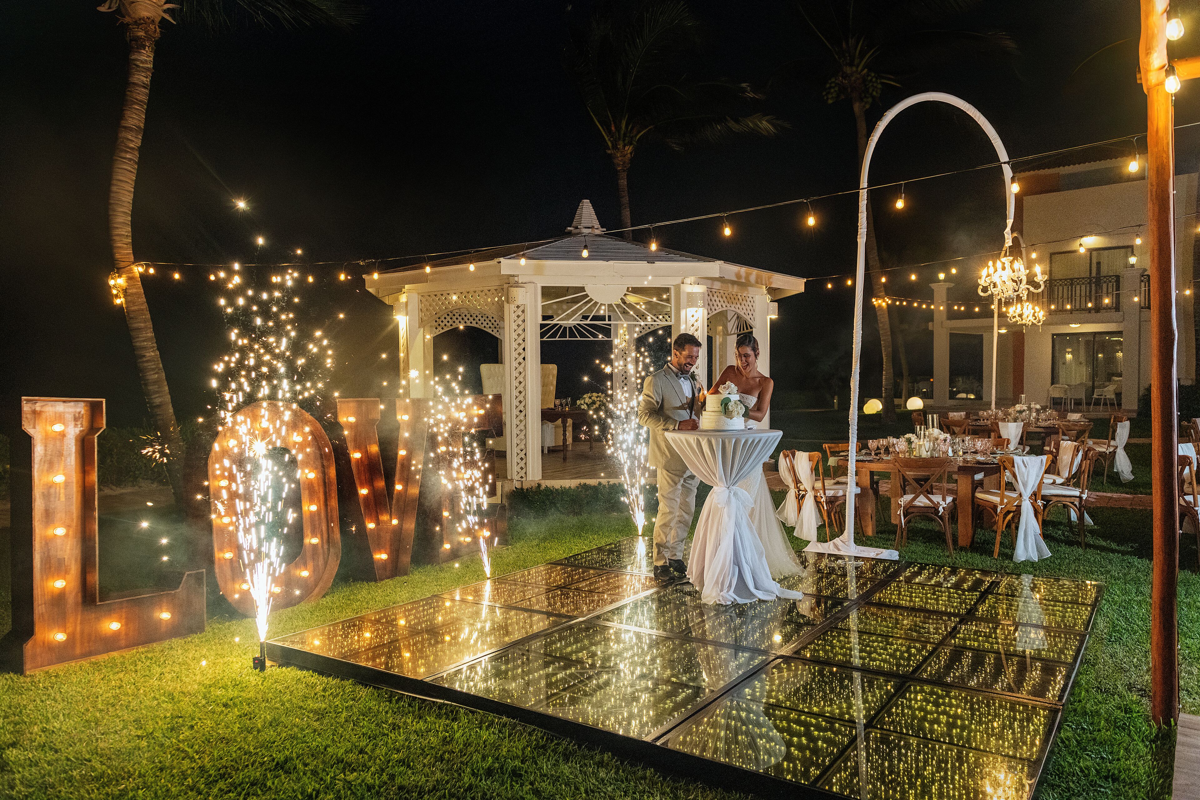 Outdoor wedding area
