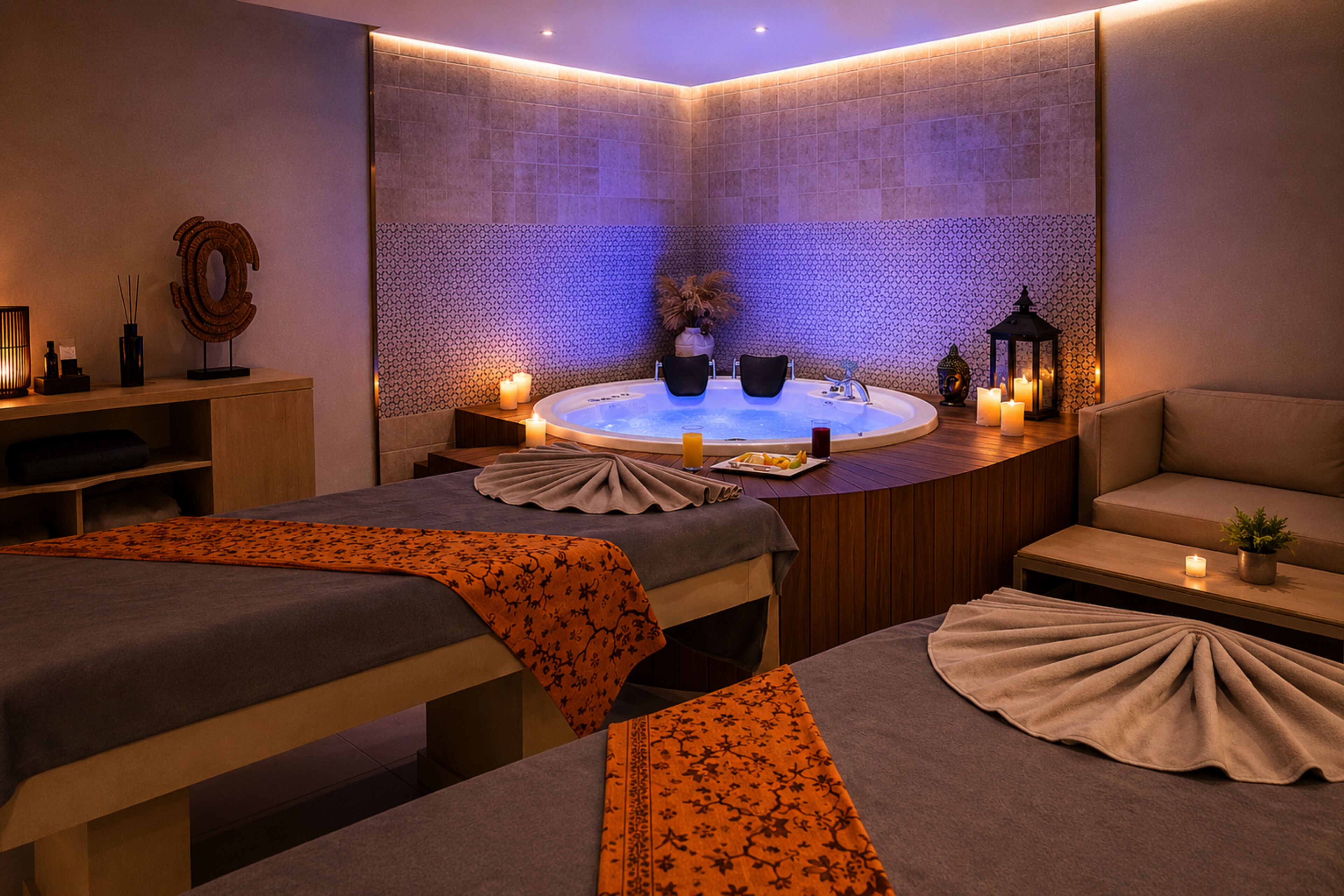 Sauna, steam room, massages
