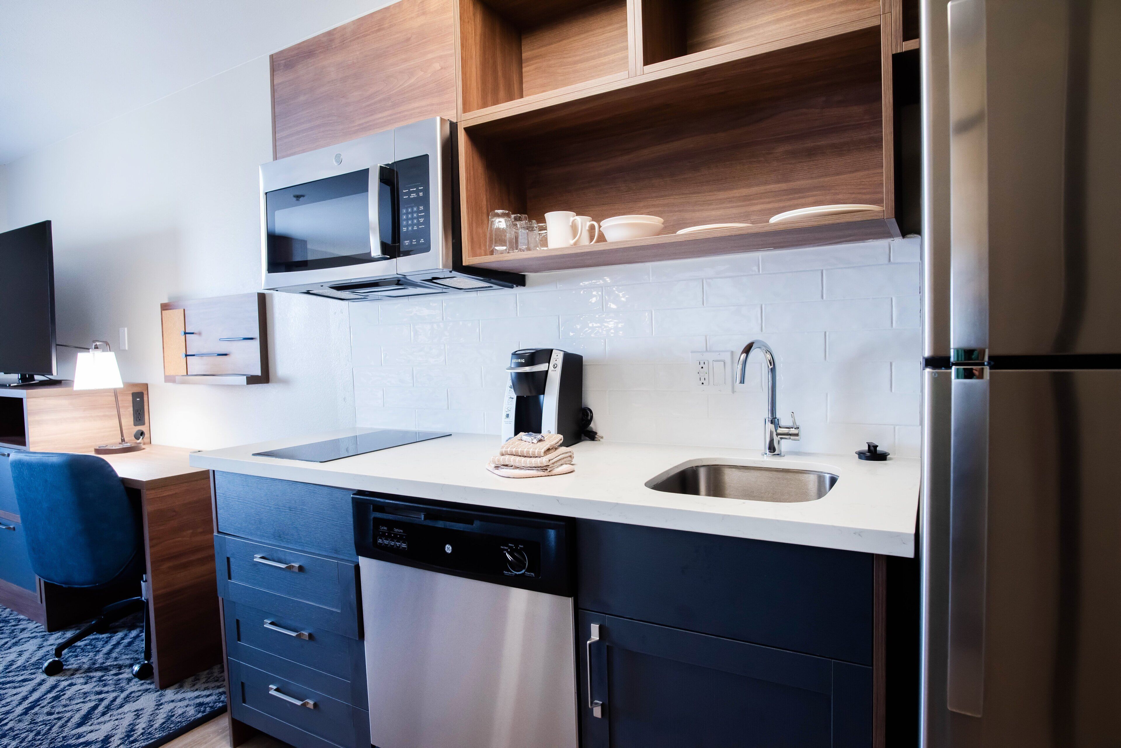 1 bedroom, desk, laptop workspace, iron/ironing board