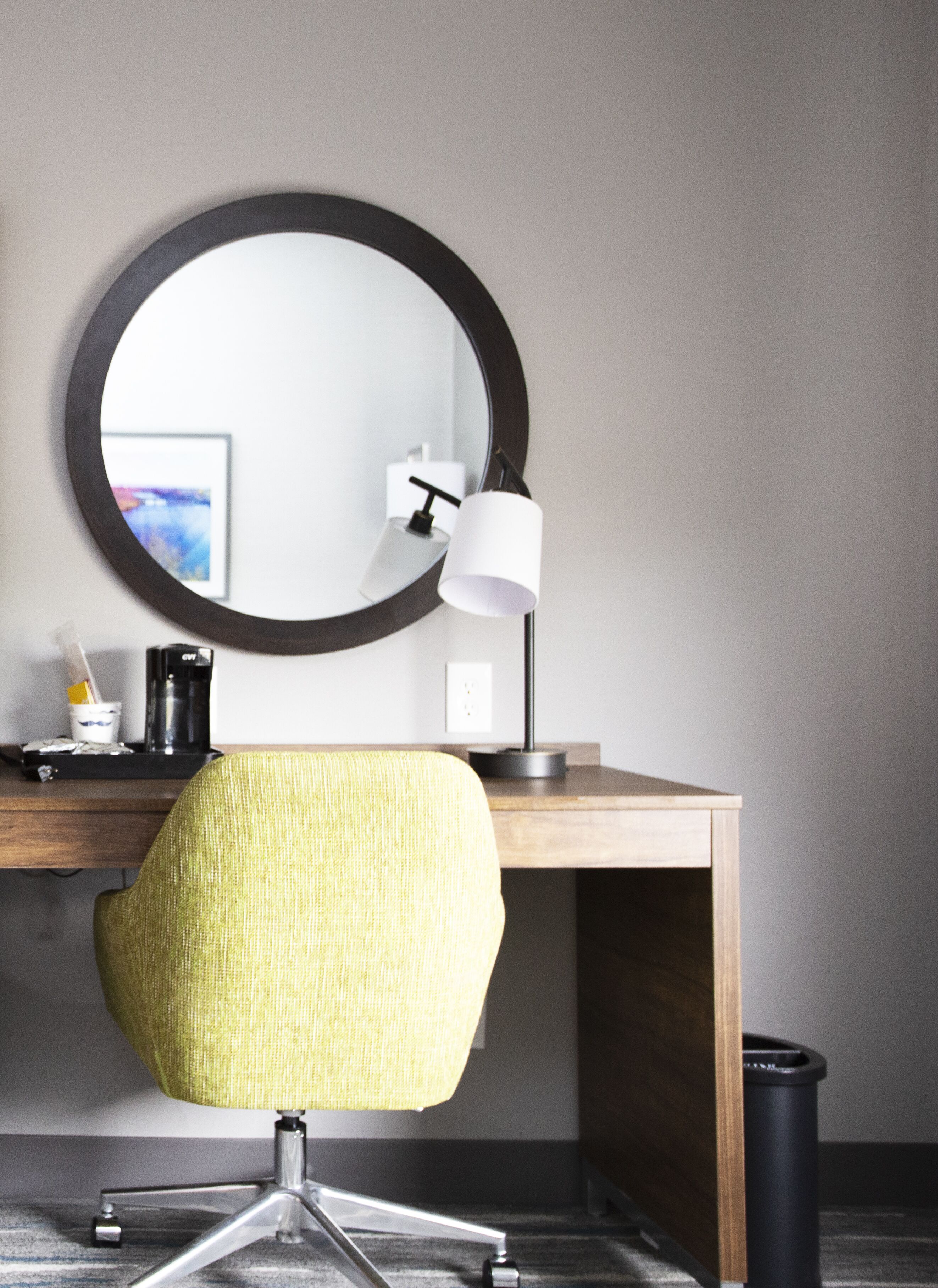 premium bedding, pillow-top beds, desk, laptop workspace