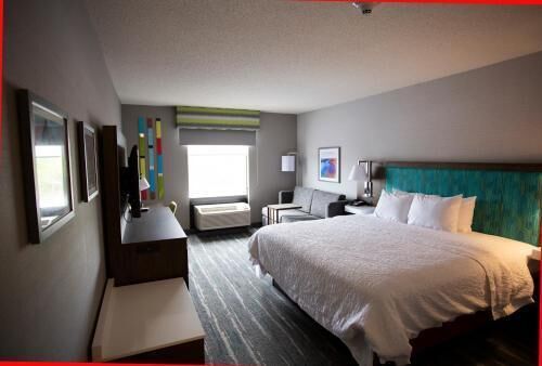 Premium bedding, pillowtop beds, desk, laptop workspace