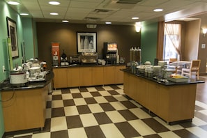 Free daily buffet breakfast