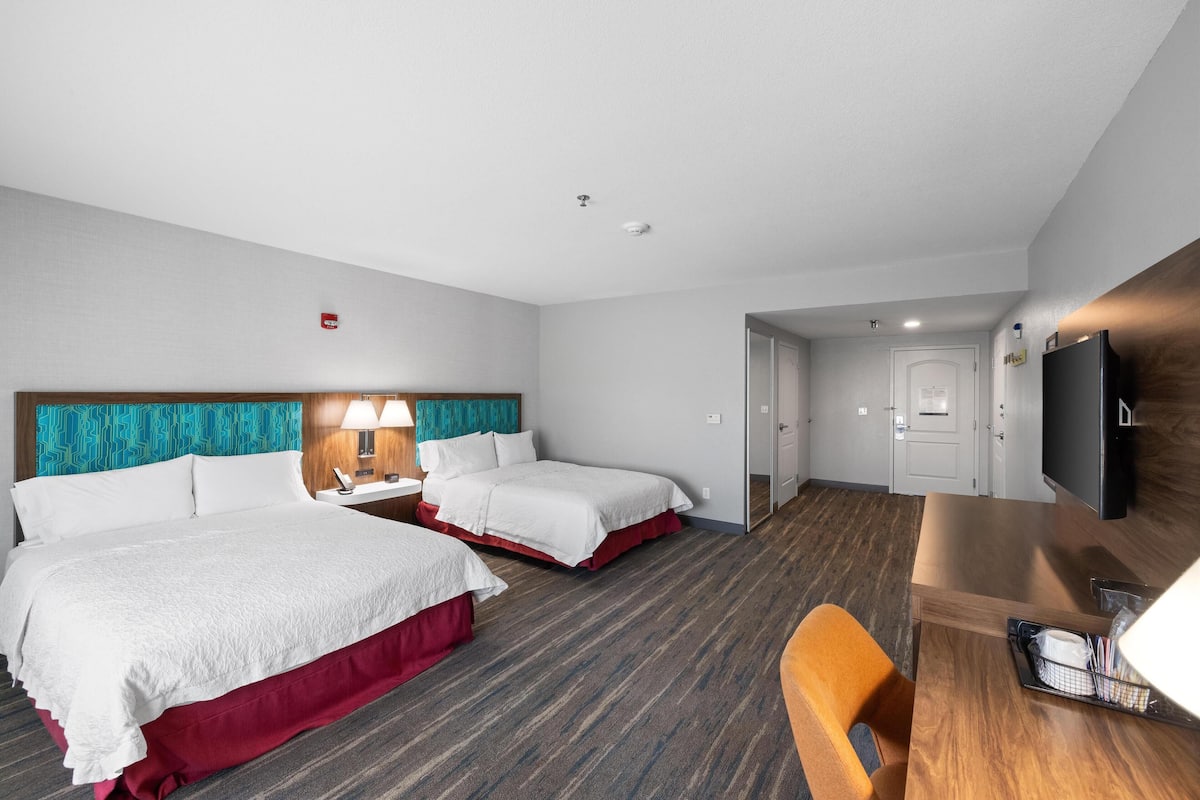 Room, 2 Queen Beds, Accessible, Non Smoking | Pillowtop beds, blackout drapes, iron/ironing board, cribs (free)