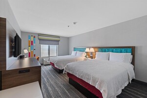 Two queen beds non smoking | Pillowtop beds, blackout drapes, iron/ironing board