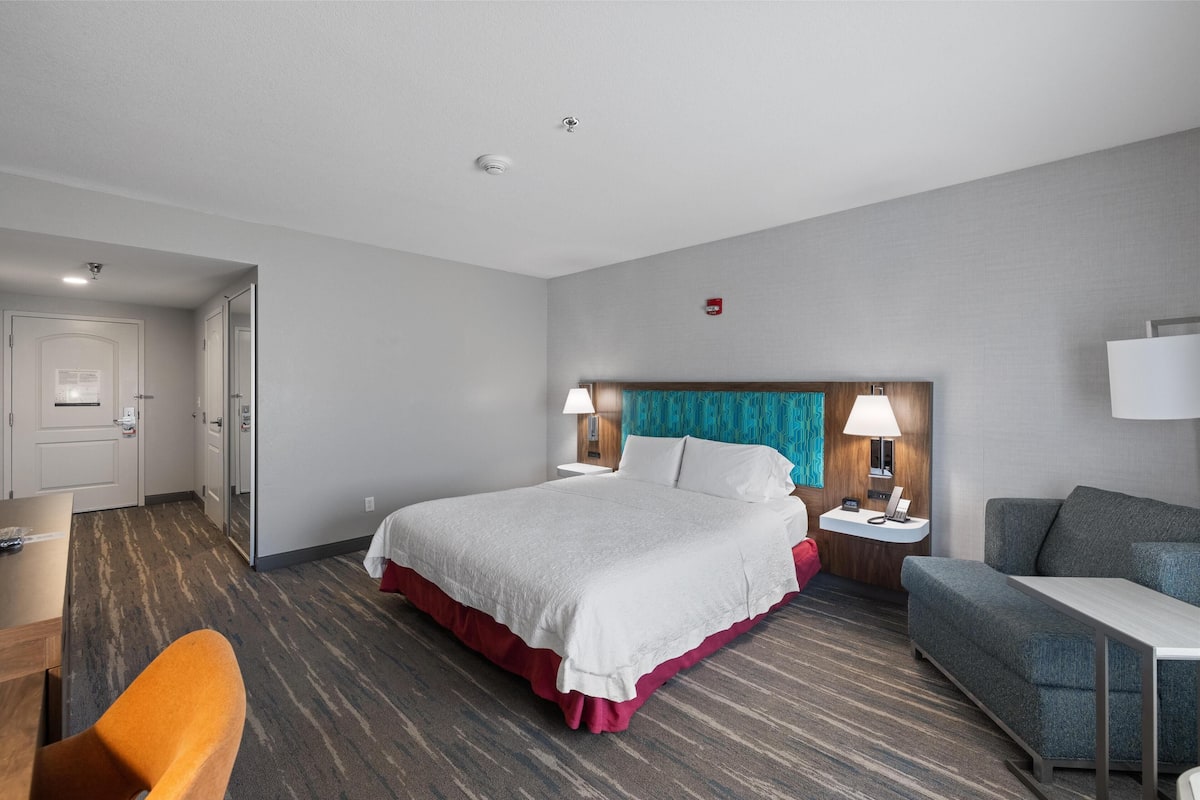 1 King Bed, Accessible, Non Smoking | Pillowtop beds, blackout drapes, iron/ironing board, cribs (free)