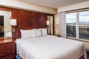 Premium bedding, pillow-top beds, in-room safe, desk