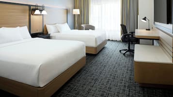 Room, 2 Queen Beds, Non Smoking | Premium bedding, in-room safe, desk, laptop workspace