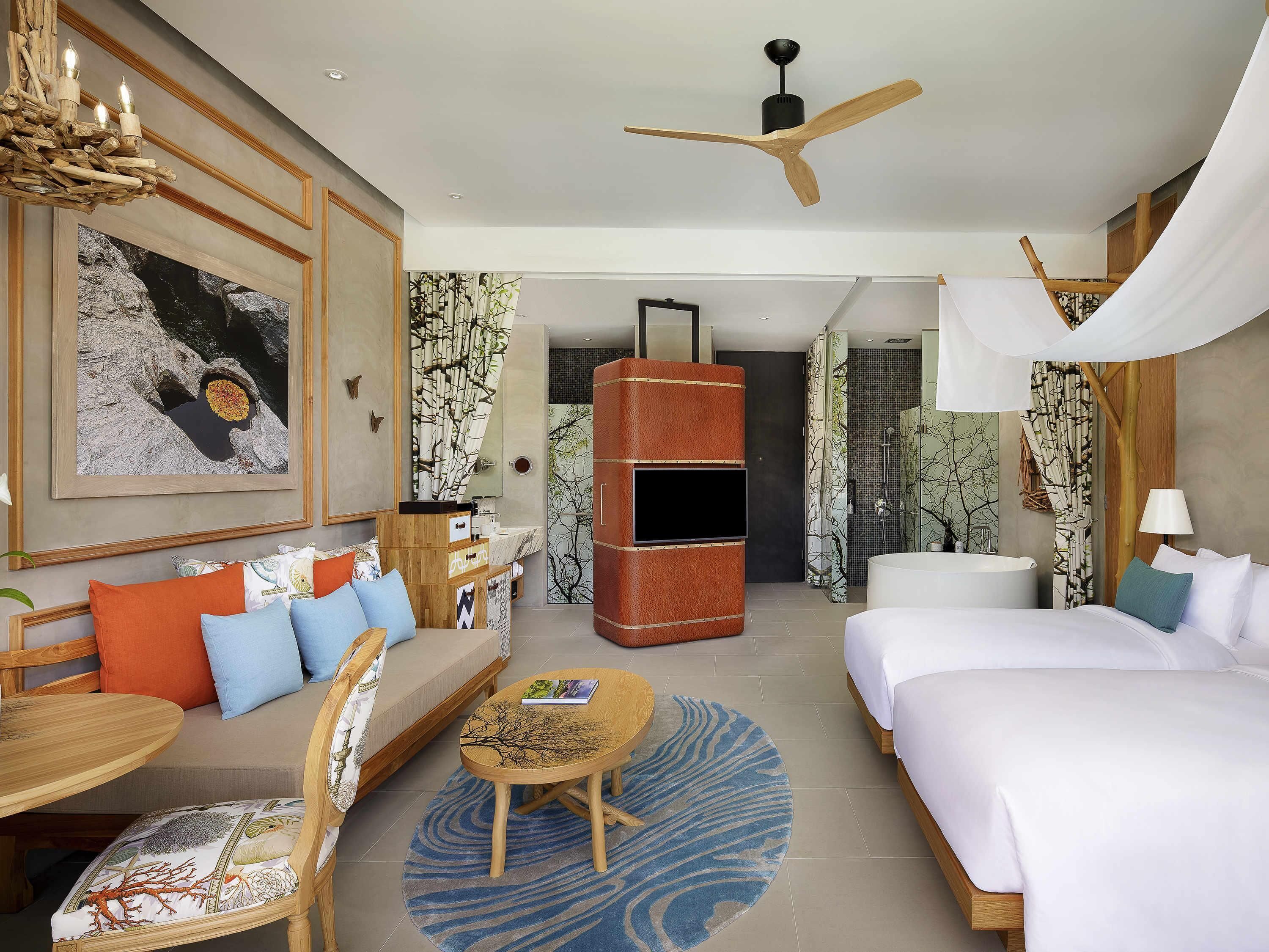 Studio Signature, 2 lits une place, vue piscine (So Studio) | Literie de qualité supérieure, mini-bar avec articles gratuits