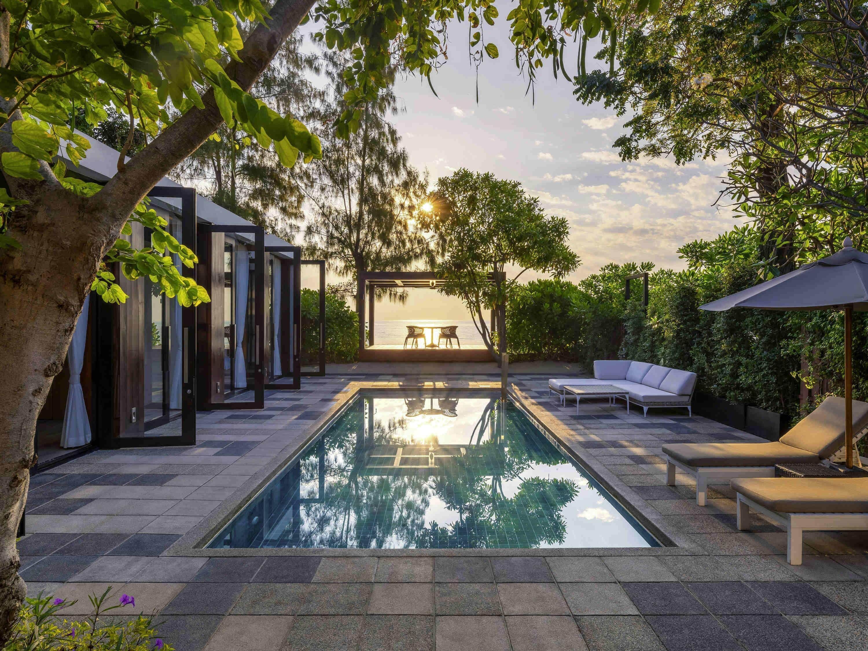 Villa, 2 Bedrooms, Beachfront, Private Pool | Premium bedding, free minibar items, in-room safe, desk